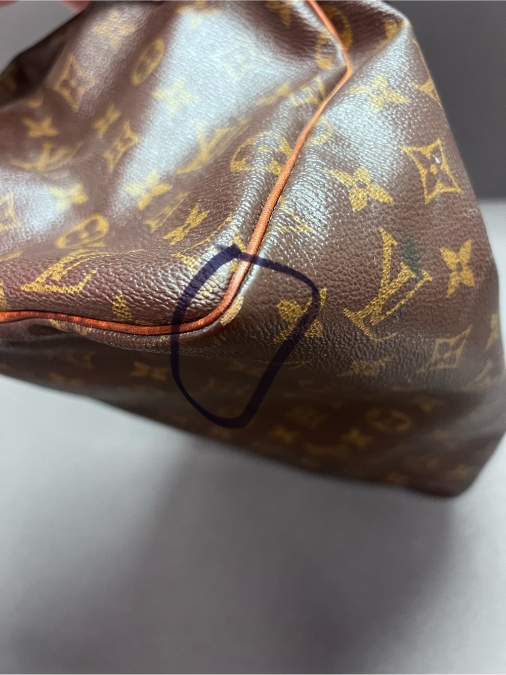 Louis Vuitton Brown Monogram Satchel with Tan Handles - Picture 7 of 16
